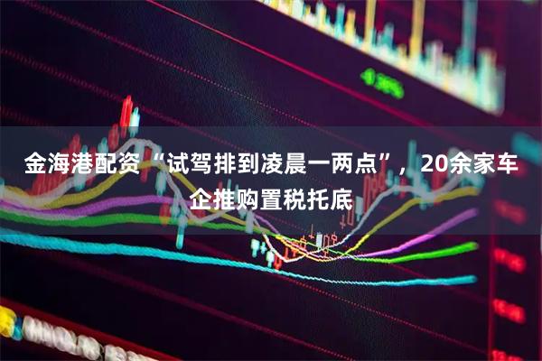 金海港配资 “试驾排到凌晨一两点”，20余家车企推购置税托底